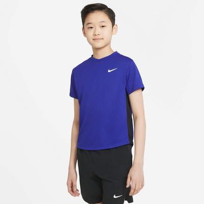 Nike Boys Dri-FIT Victory Short-Sleeve Tennis Top - Concord Blue - main image