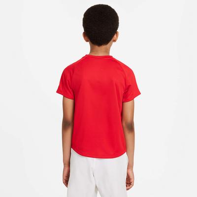 Nike Boys Dri-FIT Victory Short-Sleeve Tennis Top - University Red