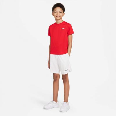 Nike Boys Dri-FIT Victory Short-Sleeve Tennis Top - University Red