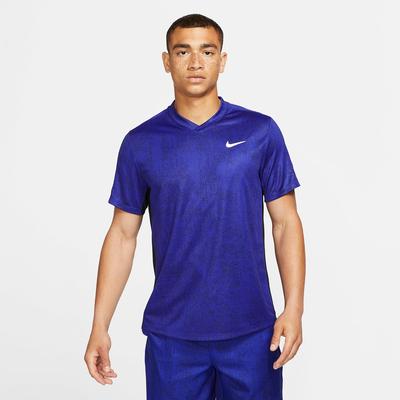 Nike Mens Dri-FIT Victory Printed Top - Blue/Black - main image