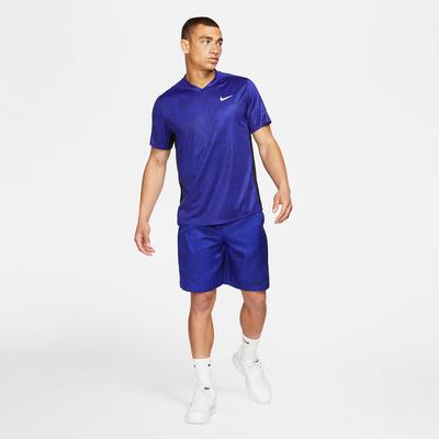 Nike Mens Dri-FIT Victory Printed Top - Blue/Black - main image