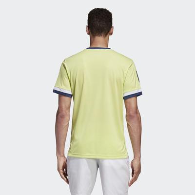 Adidas Mens 3-Stripes Club Tee - Semi Frozen Yellow - main image