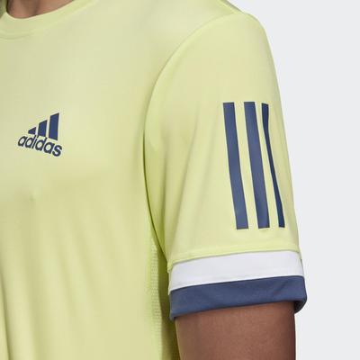 Adidas Mens 3-Stripes Club Tee - Semi Frozen Yellow - main image