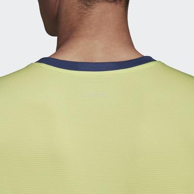 Adidas Mens 3-Stripes Club Tee - Semi Frozen Yellow - main image