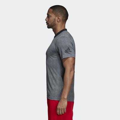 Adidas Mens Barricade Code Polo Shirt - Grey - main image