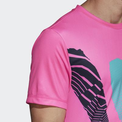 Adidas Mens Rule 9 Seasonal Tee Shock Pink Extra Extra Large Pink