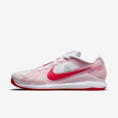 Nike Mens Air Zoom Vapor Pro Clay Tennis Shoes - White/University Red - main image