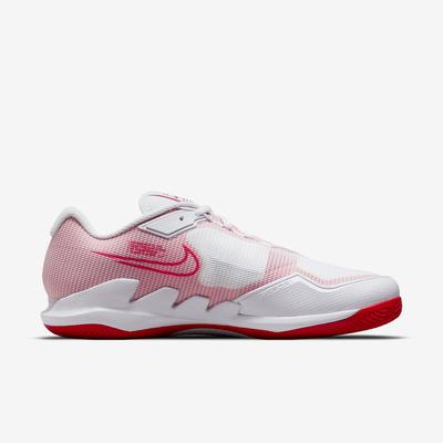 Nike Mens Air Zoom Vapor Pro Clay Tennis Shoes - White/University Red