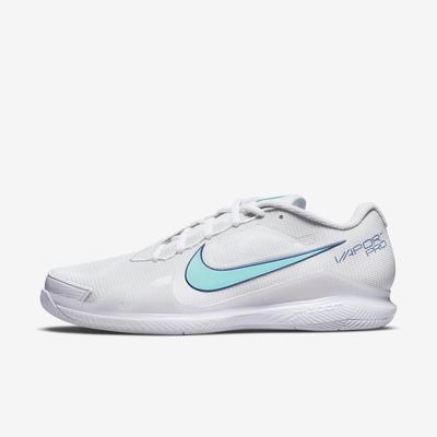Nike Mens Air Zoom Vapor Pro Tennis Shoes - White/Washed Teal - main image