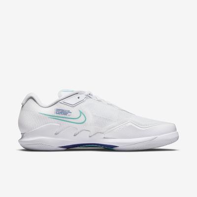Nike Mens Air Zoom Vapor Pro Tennis Shoes - White/Washed Teal - main image