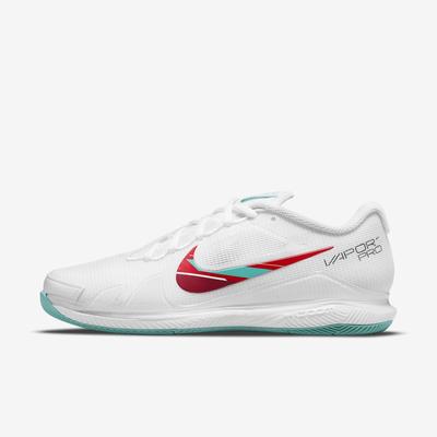 Nike Womens Air Zoom Vapor Pro Tennis Shoes - White/Washed Teal - main image