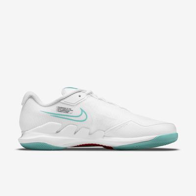 Nike Womens Air Zoom Vapor Pro Tennis Shoes - White/Washed Teal - main image