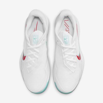 Nike Womens Air Zoom Vapor Pro Tennis Shoes - White/Washed Teal - main image