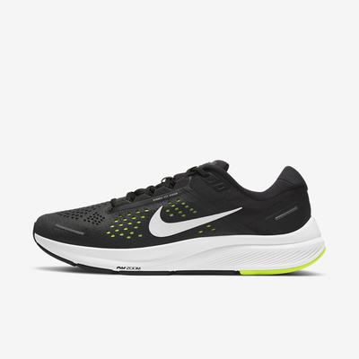 Nike Mens Air Zoom Structure 23 Running Shoes - Black/Volt - main image