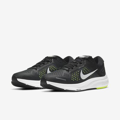 Nike Mens Air Zoom Structure 23 Running Shoes - Black/Volt - main image