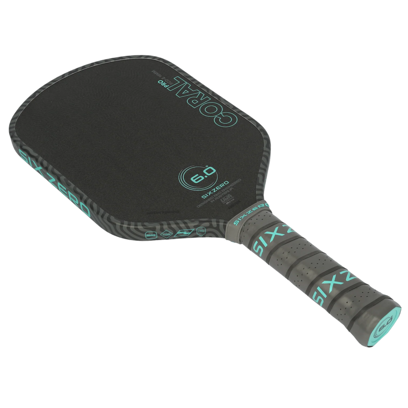 Six Zero Coral Pro Elongated 16mm Pickleball Paddle - Electric Blue - main image