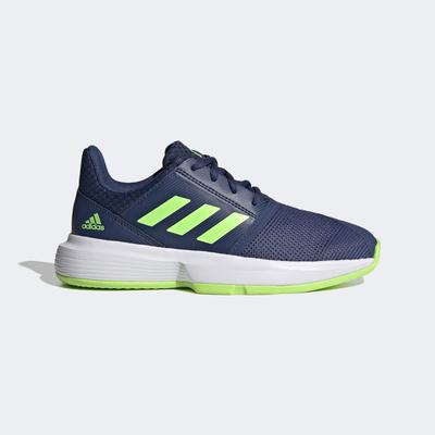 Adidas Kids CourtJam XJ Tennis Shoes - Indigo/Green/White - main image