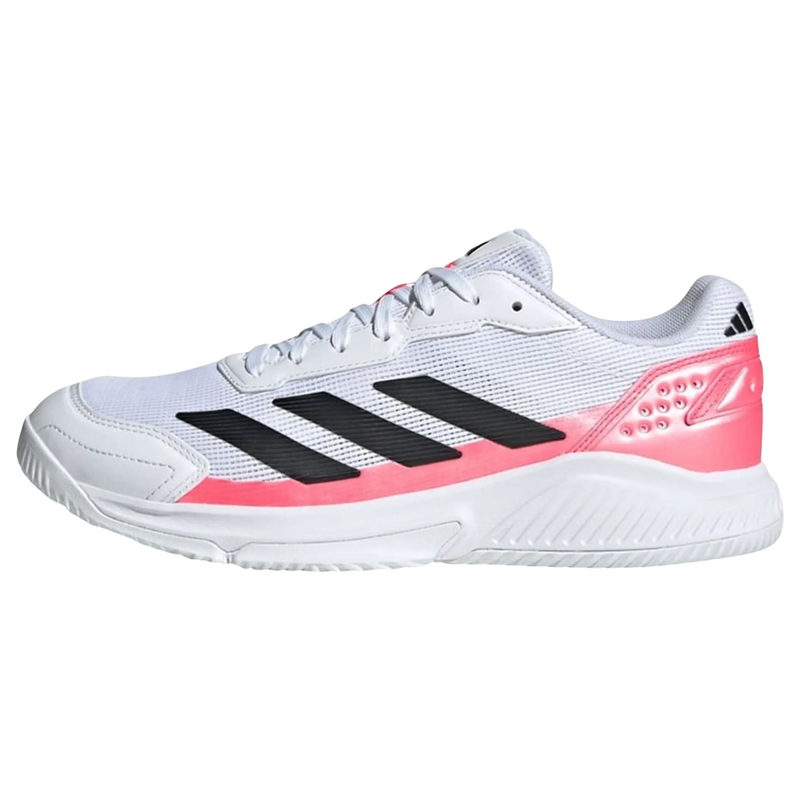 Adidas Mens Courtquick Padel Shoes - Cloud White/Solar Pink/Turbo Black - main image