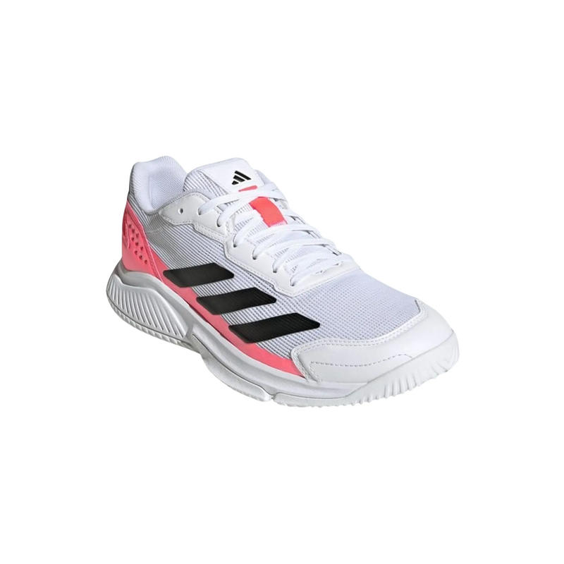 Adidas Mens Courtquick Padel Shoes - Cloud White/Solar Pink/Turbo Black - main image