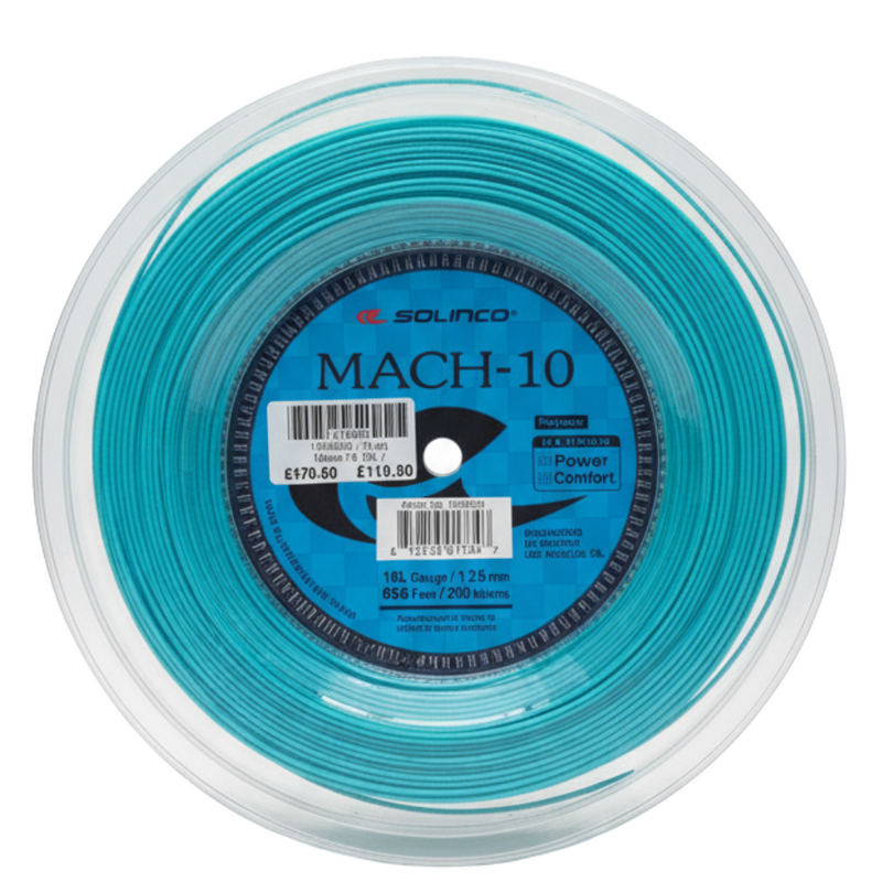 Solinco Mach 10 200m String String Reel - Cyan - main image