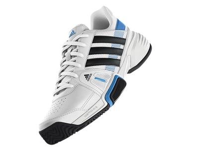 Adidas Kids Barricade Team 3 XJ Tennis Shoes - White/Blue - main image