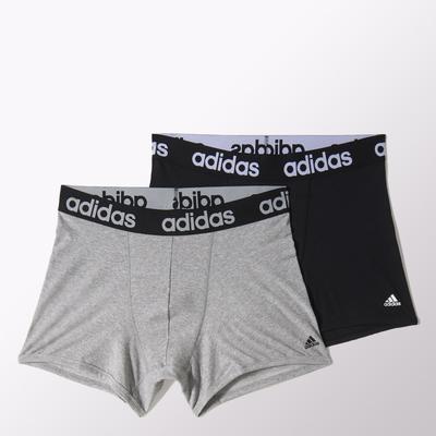 Adidas Sport Essentials Trunk Boxer (2 Pack) - Medium Grey Heather/Black - main image