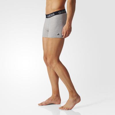 Adidas Sport Essentials Trunk Boxer (2 Pack) - Medium Grey Heather/Black - main image