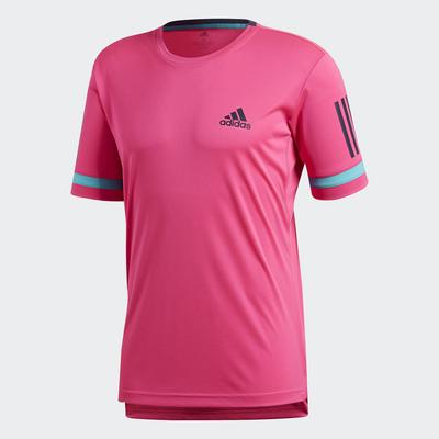 Adidas Mens 3-Stripes Club Tee - Shock Pink - main image