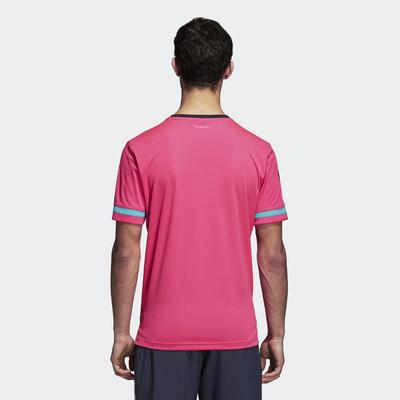 Adidas Mens 3-Stripes Club Tee - Shock Pink - main image