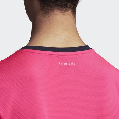 Adidas Mens 3-Stripes Club Tee - Shock Pink - main image