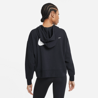 Nike Womens Dri-FIT Full-Zip Hoodie - Black/White