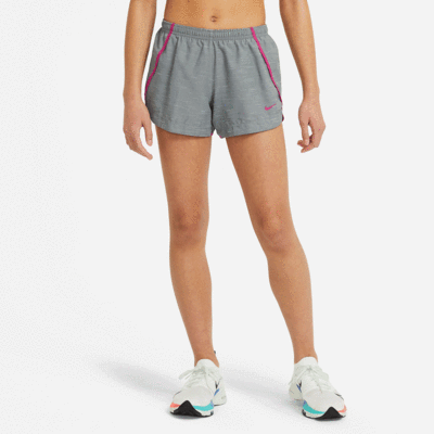 Nike Girls Dri-FIT Sprinter Shorts - Grey/Pink - main image