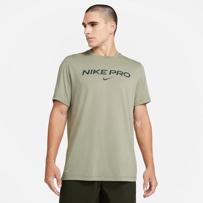 Nike Mens Pro Short Sleeve Top - Khaki - main image