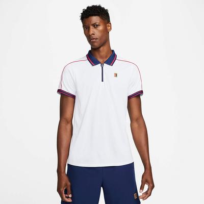 Nike Mens Dri-FIT ADV Slam Tennis Polo - White/Blue/Red - main image
