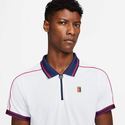 Nike Mens Dri-FIT ADV Slam Tennis Polo - White/Blue/Red - main image