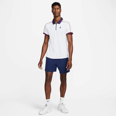 Nike Mens Dri-FIT ADV Slam Tennis Polo - White/Blue/Red - main image
