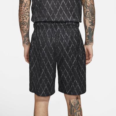 Nike Mens 9 Inch Printed Tennis Shorts - Black/White - main image