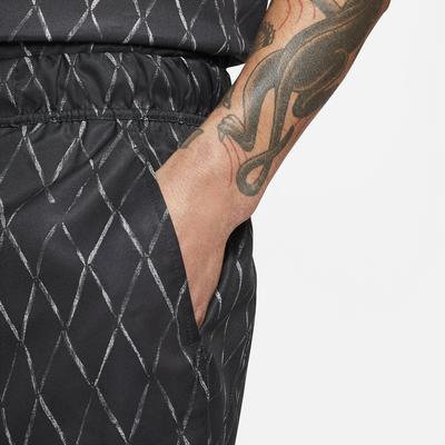 Nike Mens 9 Inch Printed Tennis Shorts - Black/White - main image