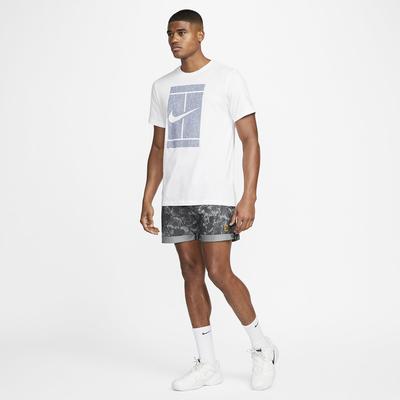 Nike Mens Printed Tennis Shorts - Grey - main image