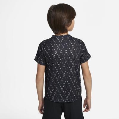 Nike Boys Printed Tennis Top - Black/White - main image