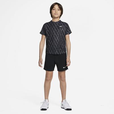 Nike Boys Printed Tennis Top - Black/White