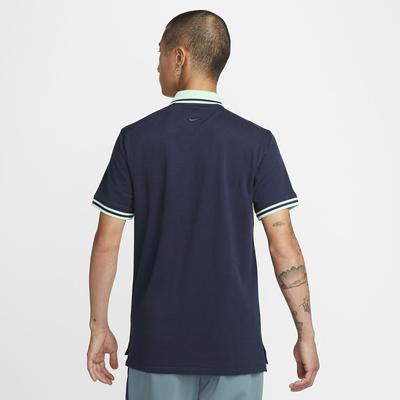 Nike Mens Slim-Fit Polo - Obsidian/Mint Foam - main image