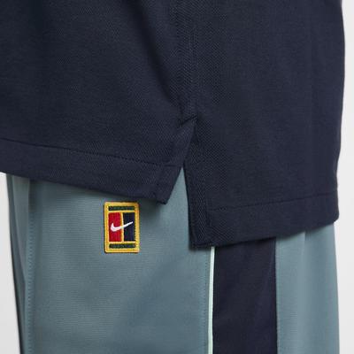 Nike Mens Slim-Fit Polo - Obsidian/Mint Foam - main image