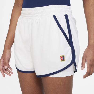 Nike Womens Dri-FIT Slam Shorts - White/Binary Blue - main image