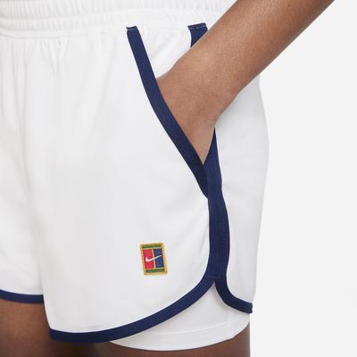 Nike Womens Dri-FIT Slam Shorts - White/Binary Blue - main image