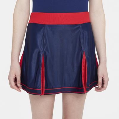 Nike Womens Slam Tennis Skirt - Binary Blue/University Red - main image