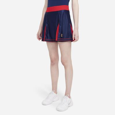 Nike Womens Slam Tennis Skirt - Binary Blue/University Red