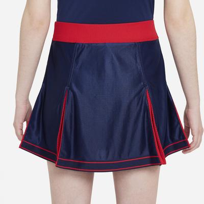 Nike Womens Slam Tennis Skirt - Binary Blue/University Red