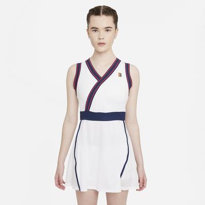 Nike Womens Slam Tennis Dress - White/Binary Blue - main image