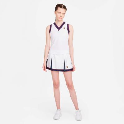 Nike Womens Slam Tennis Tank - White/Black - main image